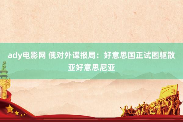 ady电影网 俄对外谍报局：好意思国正试图驱散亚好意思尼亚