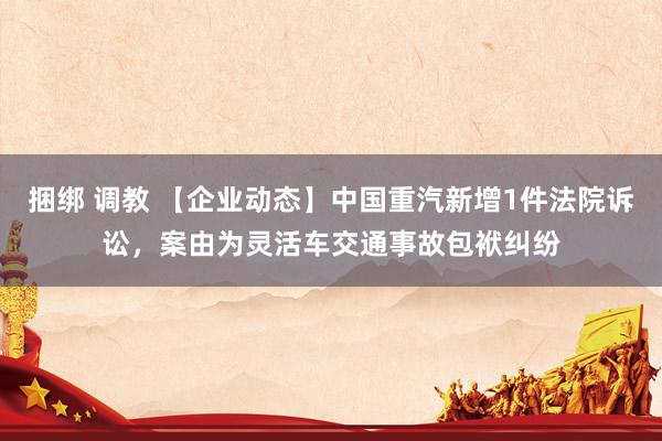 捆绑 调教 【企业动态】中国重汽新增1件法院诉讼，案由为灵活车交通事故包袱纠纷
