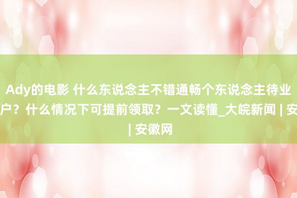 Ady的电影 什么东说念主不错通畅个东说念主待业金账户？什么情况下可提前领取？一文读懂_大皖新闻 | 安徽网