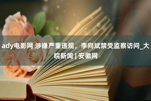 ady电影网 涉嫌严重违规，李向斌禁受监察访问_大皖新闻 | 安徽网