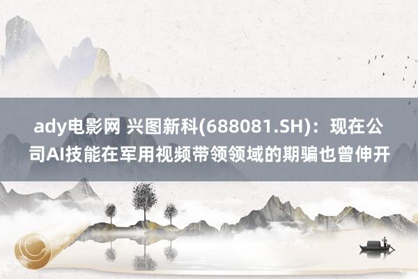 ady电影网 兴图新科(688081.SH)：现在公司AI技能在军用视频带领领域的期骗也曾伸开