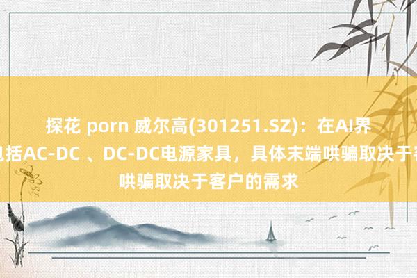 探花 porn 威尔高(301251.SZ)：在AI界限有布局包括AC-DC 、DC-DC电源家具，具体末端哄骗取决于客户的需求