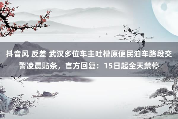 抖音风 反差 武汉多位车主吐槽原便民泊车路段交警凌晨贴条，官方回复：15日起全天禁停