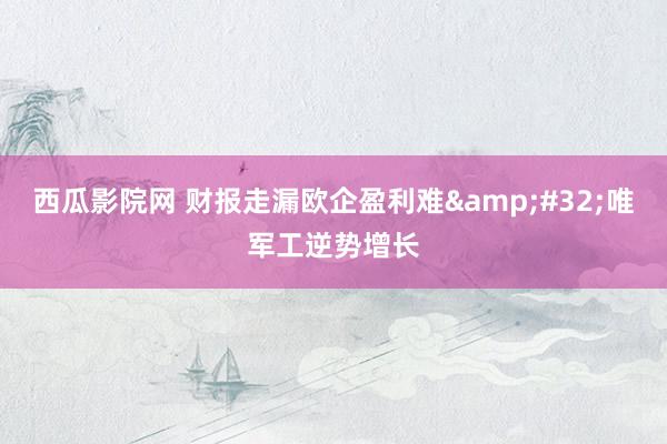 西瓜影院网 财报走漏欧企盈利难&#32;唯军工逆势增长