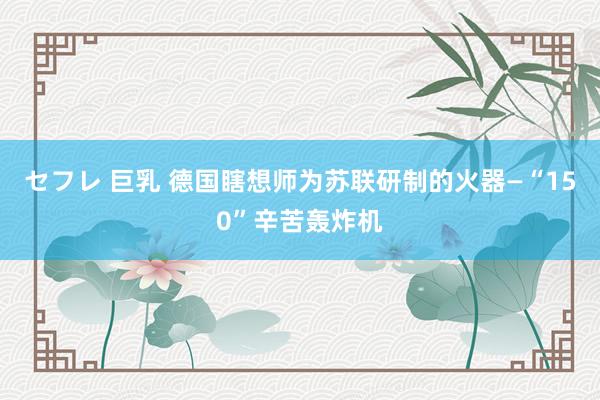 セフレ 巨乳 德国瞎想师为苏联研制的火器—“150”辛苦轰炸机