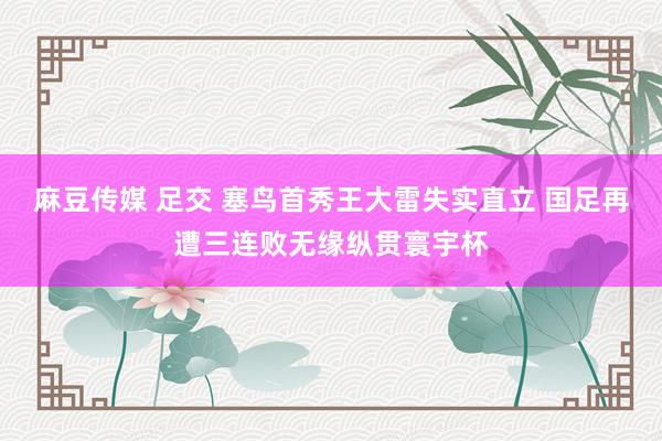 麻豆传媒 足交 塞鸟首秀王大雷失实直立 国足再遭三连败无缘纵贯寰宇杯