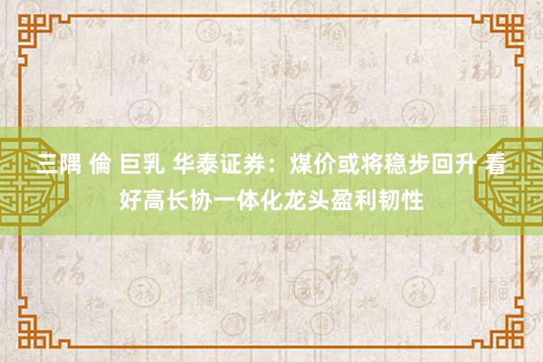 三隅 倫 巨乳 华泰证券：煤价或将稳步回升 看好高长协一体化龙头盈利韧性