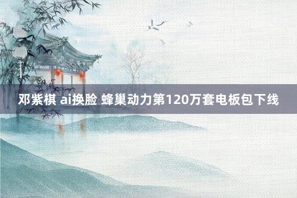 邓紫棋 ai换脸 蜂巢动力第120万套电板包下线