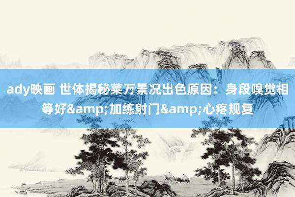 ady映画 世体揭秘莱万景况出色原因：身段嗅觉相等好&加练射门&心疼规复