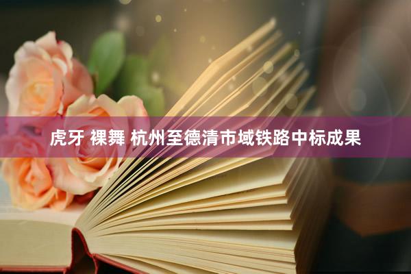 虎牙 裸舞 杭州至德清市域铁路中标成果