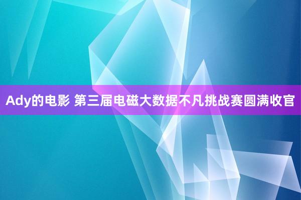 Ady的电影 第三届电磁大数据不凡挑战赛圆满收官