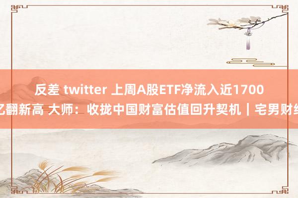 反差 twitter 上周A股ETF净流入近1700亿翻新高 大师：收拢中国财富估值回升契机｜宅男财经