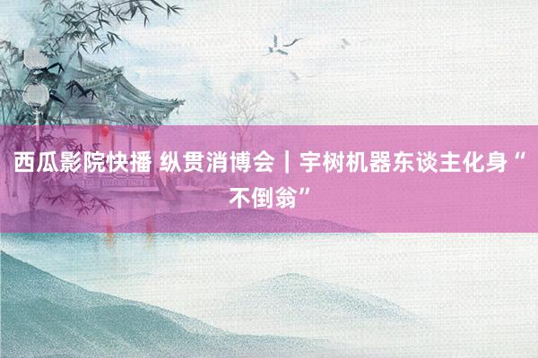 西瓜影院快播 纵贯消博会｜宇树机器东谈主化身“不倒翁”