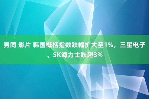男同 影片 韩国概括指数跌幅扩大至1%，三星电子、SK海力士跌超3%
