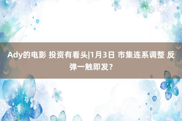 Ady的电影 投资有看头|1月3日 市集连系调整 反弹一触即发?