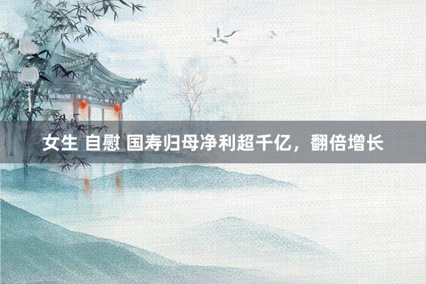 女生 自慰 国寿归母净利超千亿，翻倍增长